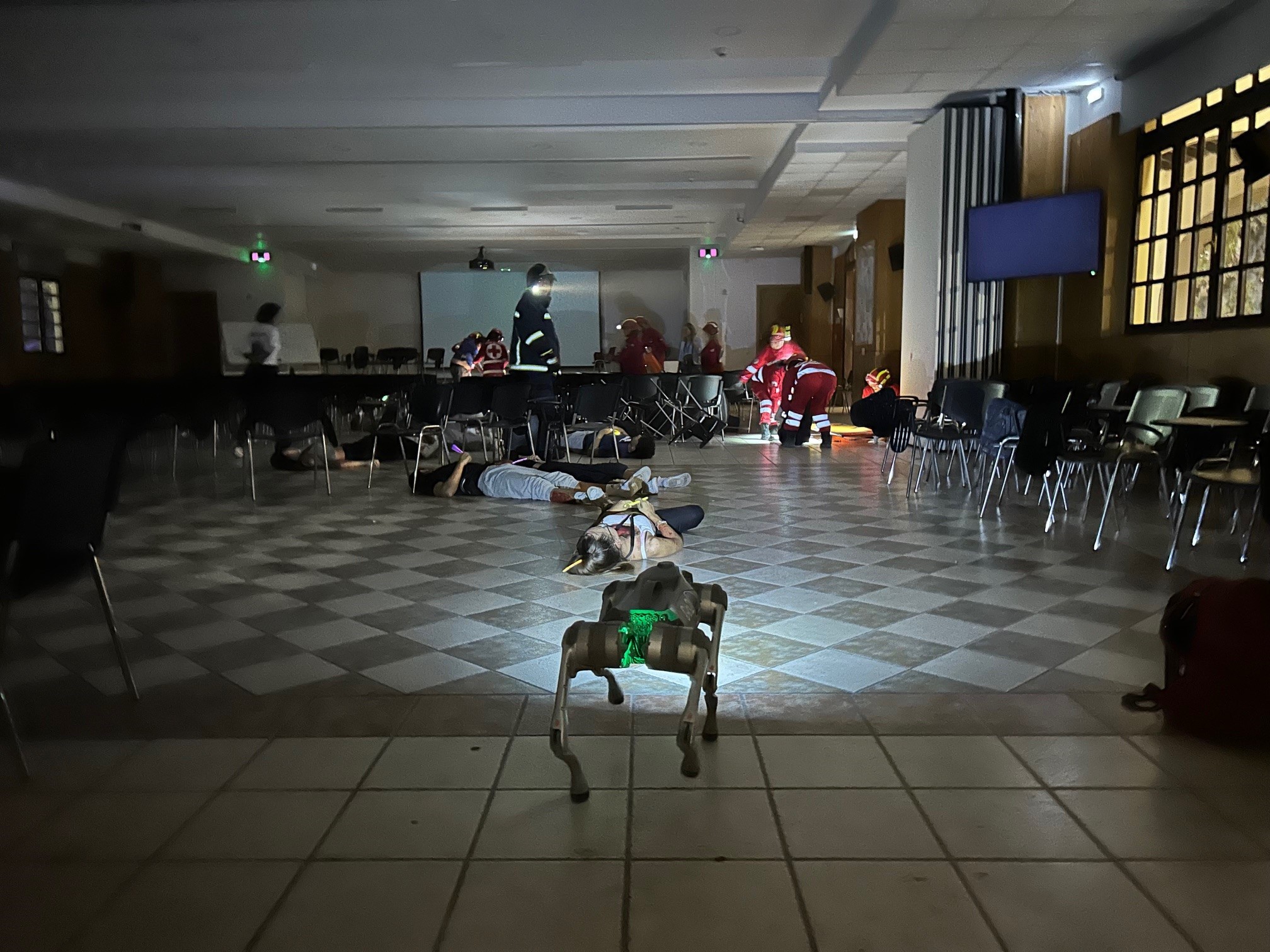 Rescue team group photo at Kallithea Indoor Hall